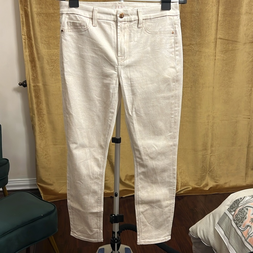 Golden blush pink skinny jeans